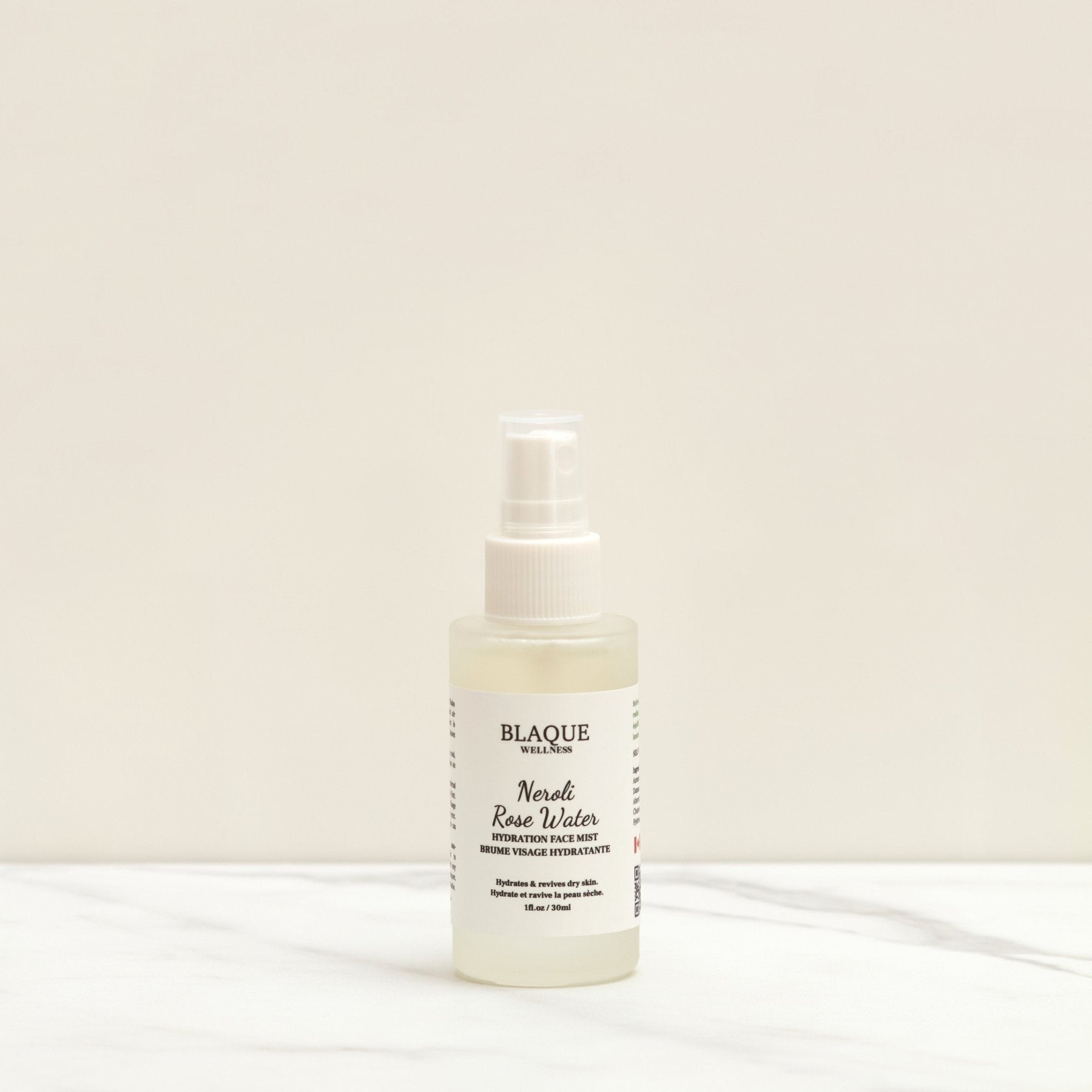 Neroli Rose Water Face Mist - Instant Hydration & Glow - Blaque Wellness