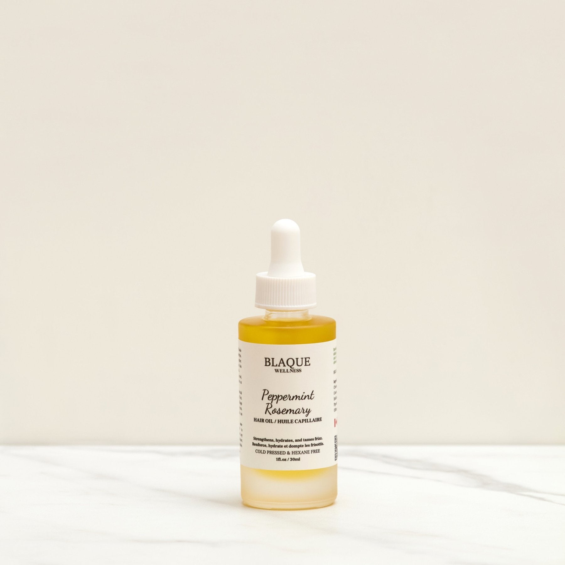 Hair Oil (Peppermint & Rosemary) for Growth & Scalp Nourishment - Blaque Wellness