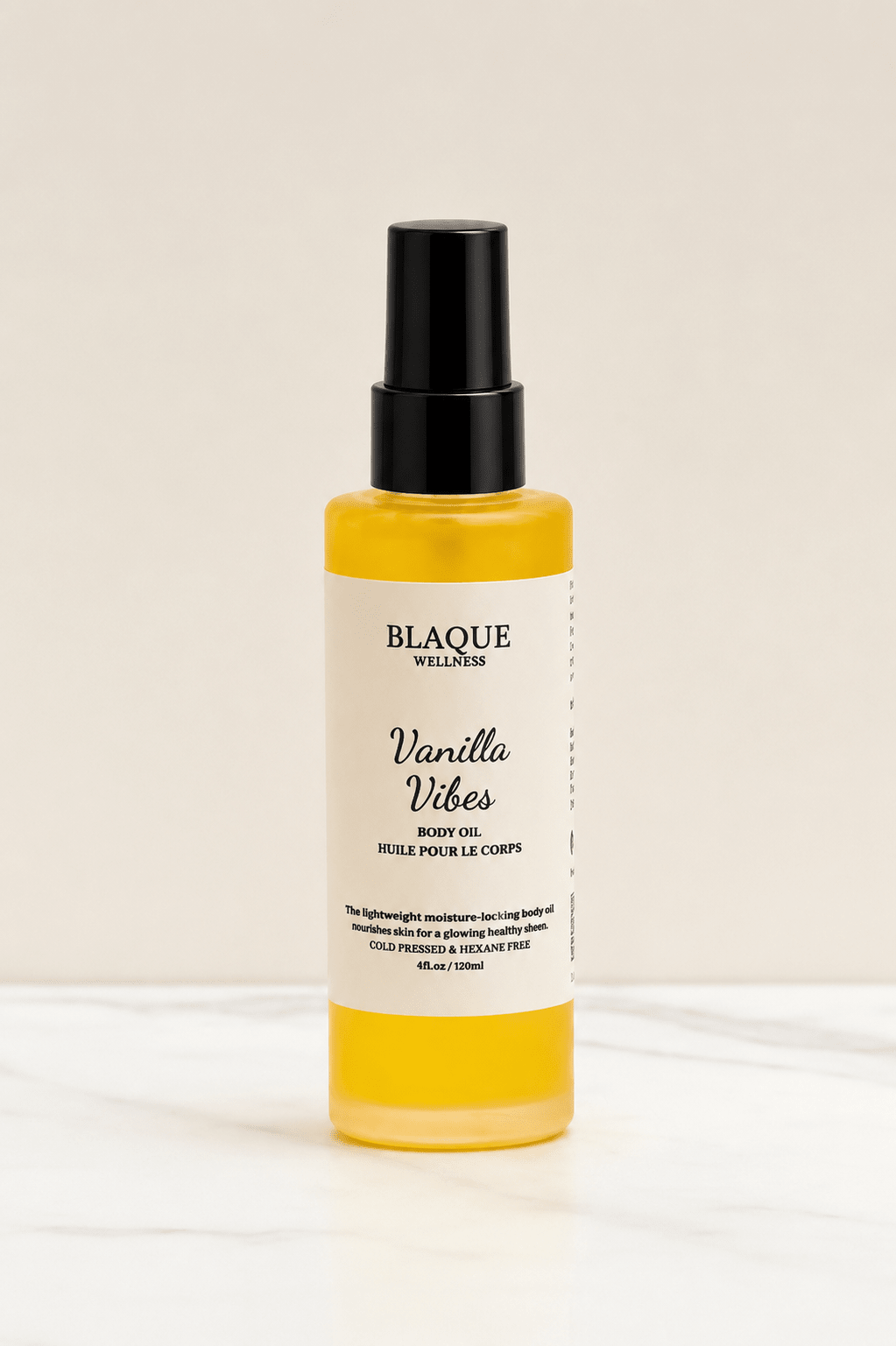 Vanilla Vibes (Scented Body Oil) - Luxurious & Long - Lasting - Blaque Wellness