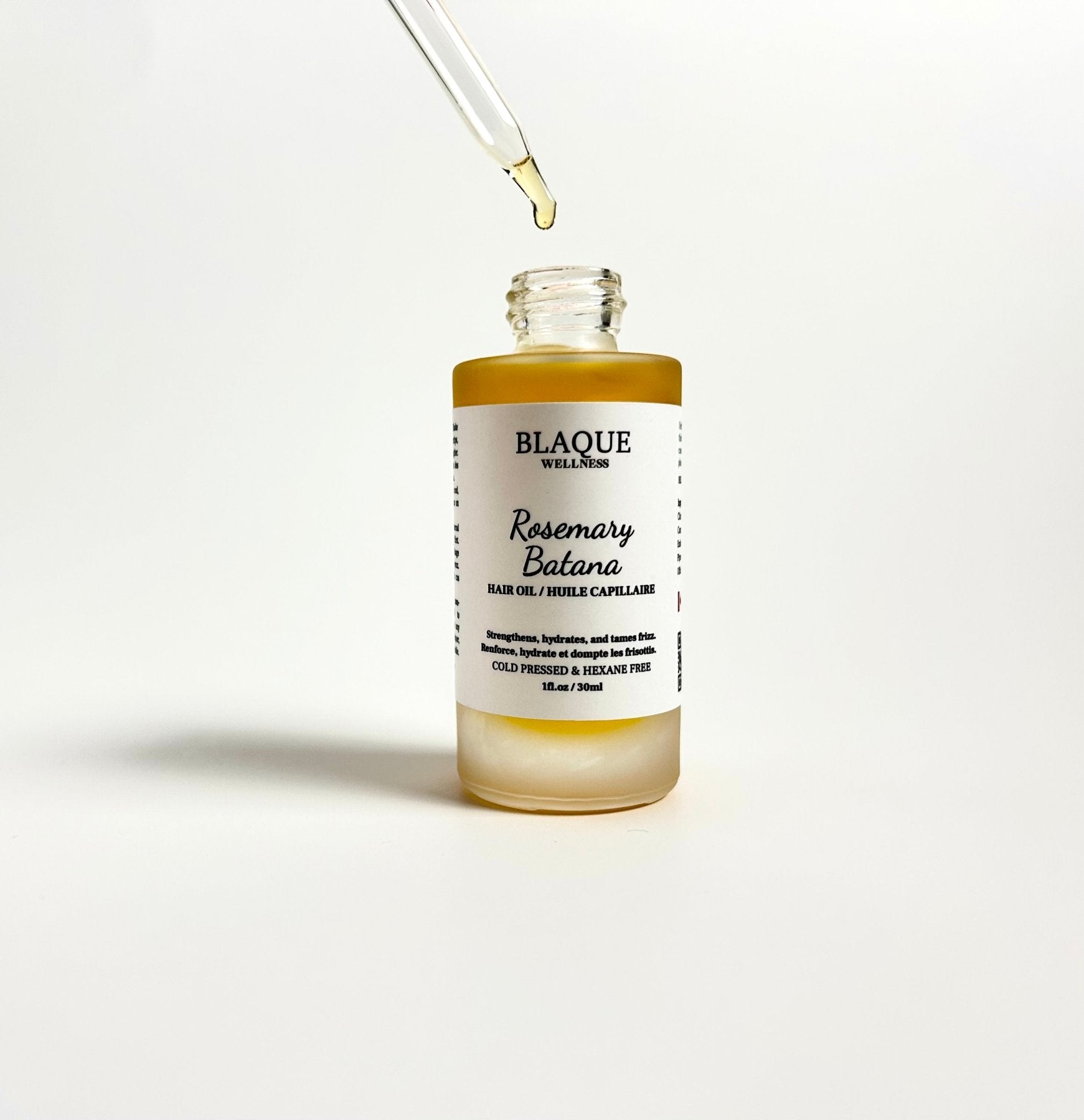 Hair Oil (Peppermint & Rosemary) for Growth & Scalp Nourishment - Blaque Wellness