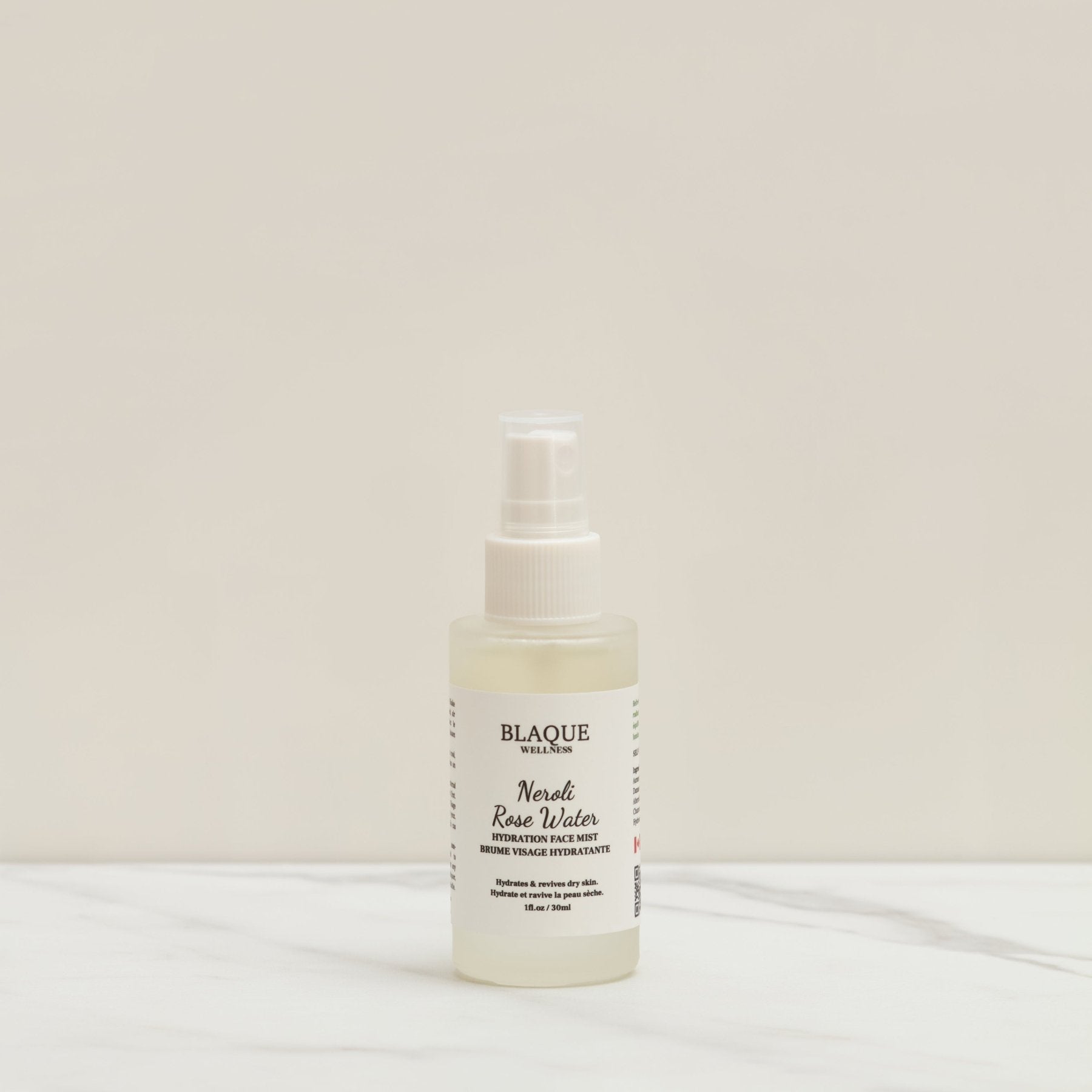 Neroli Rose Water Face Mist - Instant Hydration & Glow - Blaque Wellness